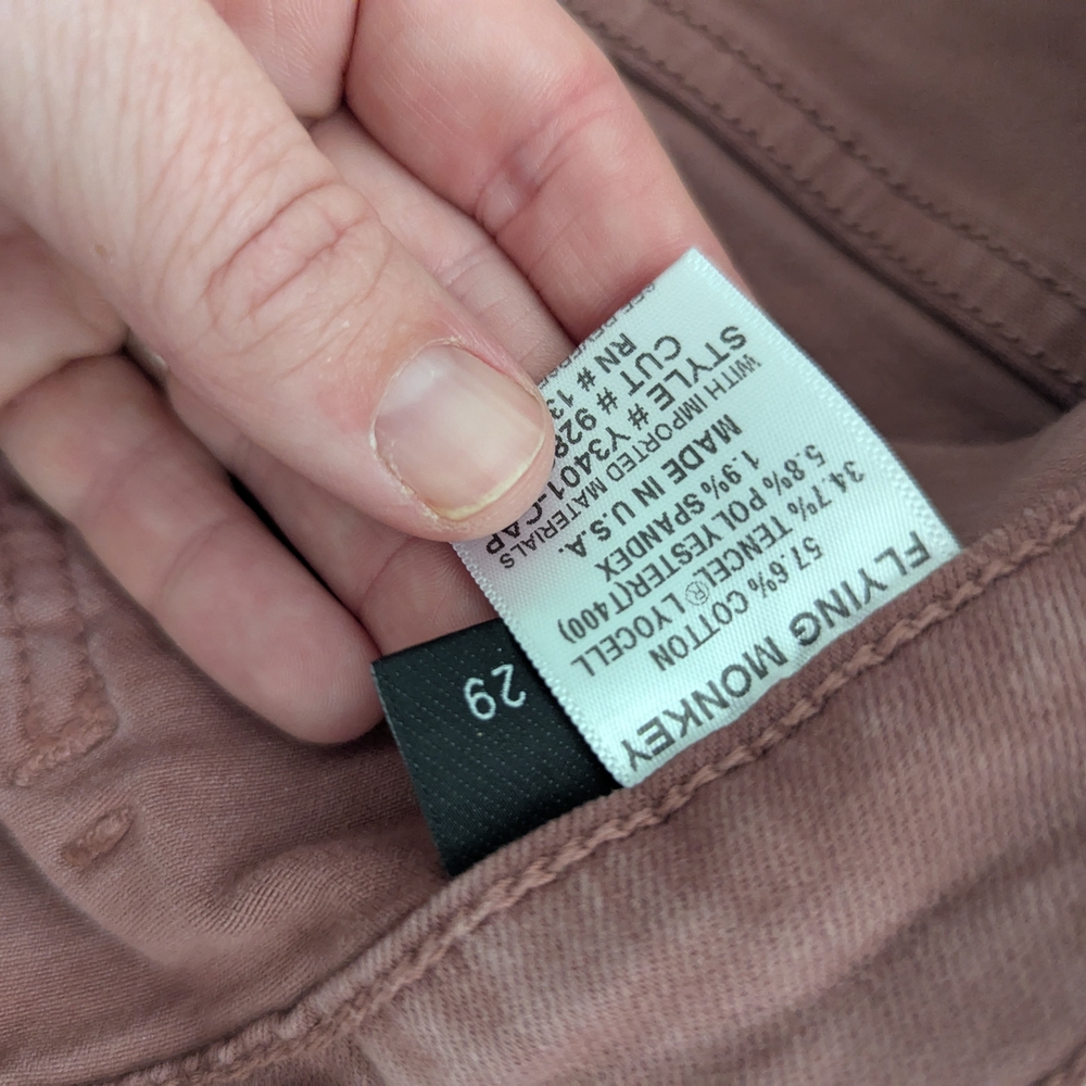 Flying Monkey Mauve Button-Front Pencil Skirt - image 3